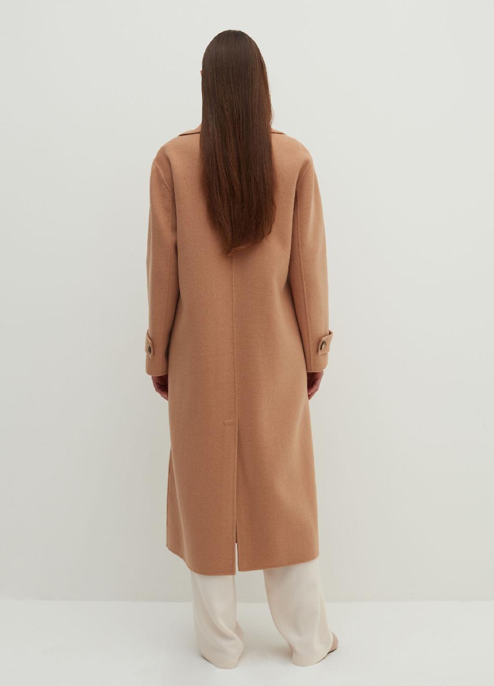 Stefanel Cappotto lungo doppiopetto con revers In Linea