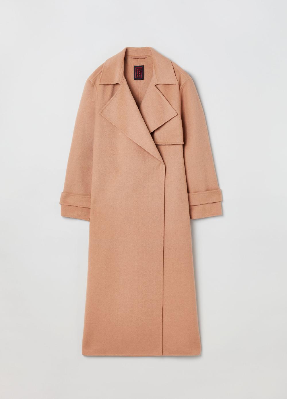Stefanel Cappotto lungo doppiopetto con revers In Linea