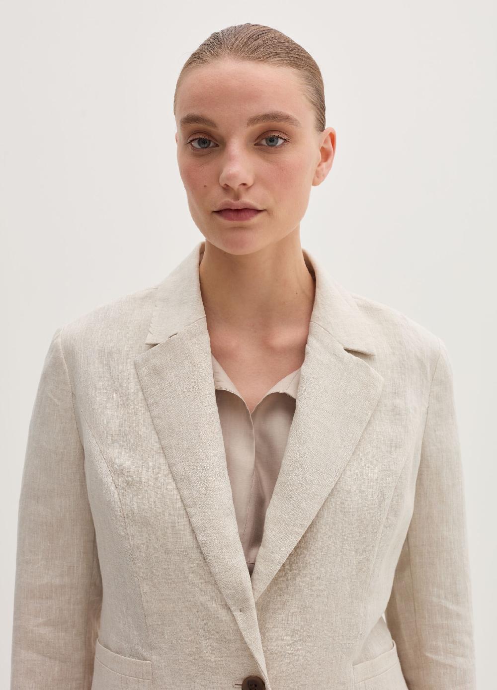 Stefanel Blazer regular fit monopetto in lino Pezzi Unici