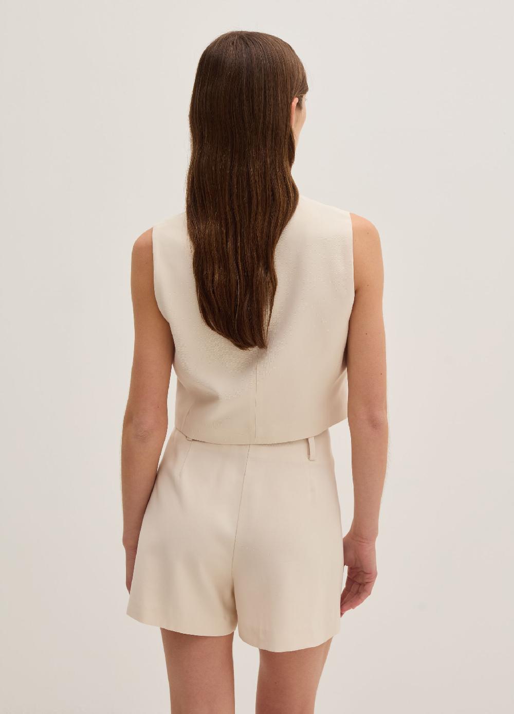 Stefanel Gilet monopetto in twill tecnico Soddisfazione Garantita