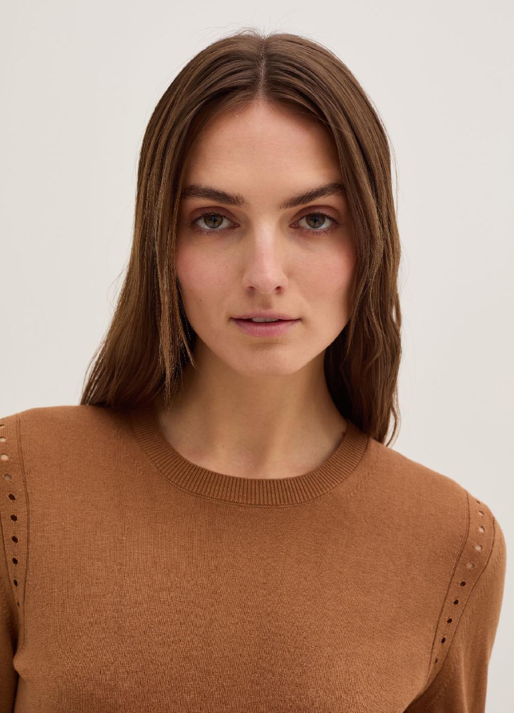 Stefanel Maglia con dettagli traforati scollo rotondo Negozi Online