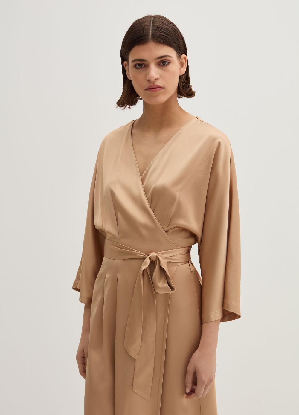 Stefanel Abito midi in satin con cintura Acquista Ora