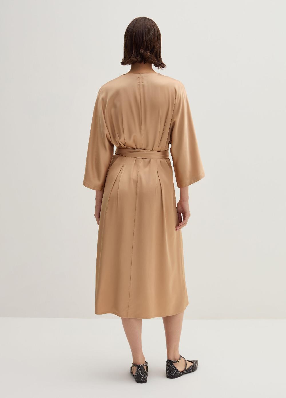 Stefanel Abito midi in satin con cintura Acquista Ora