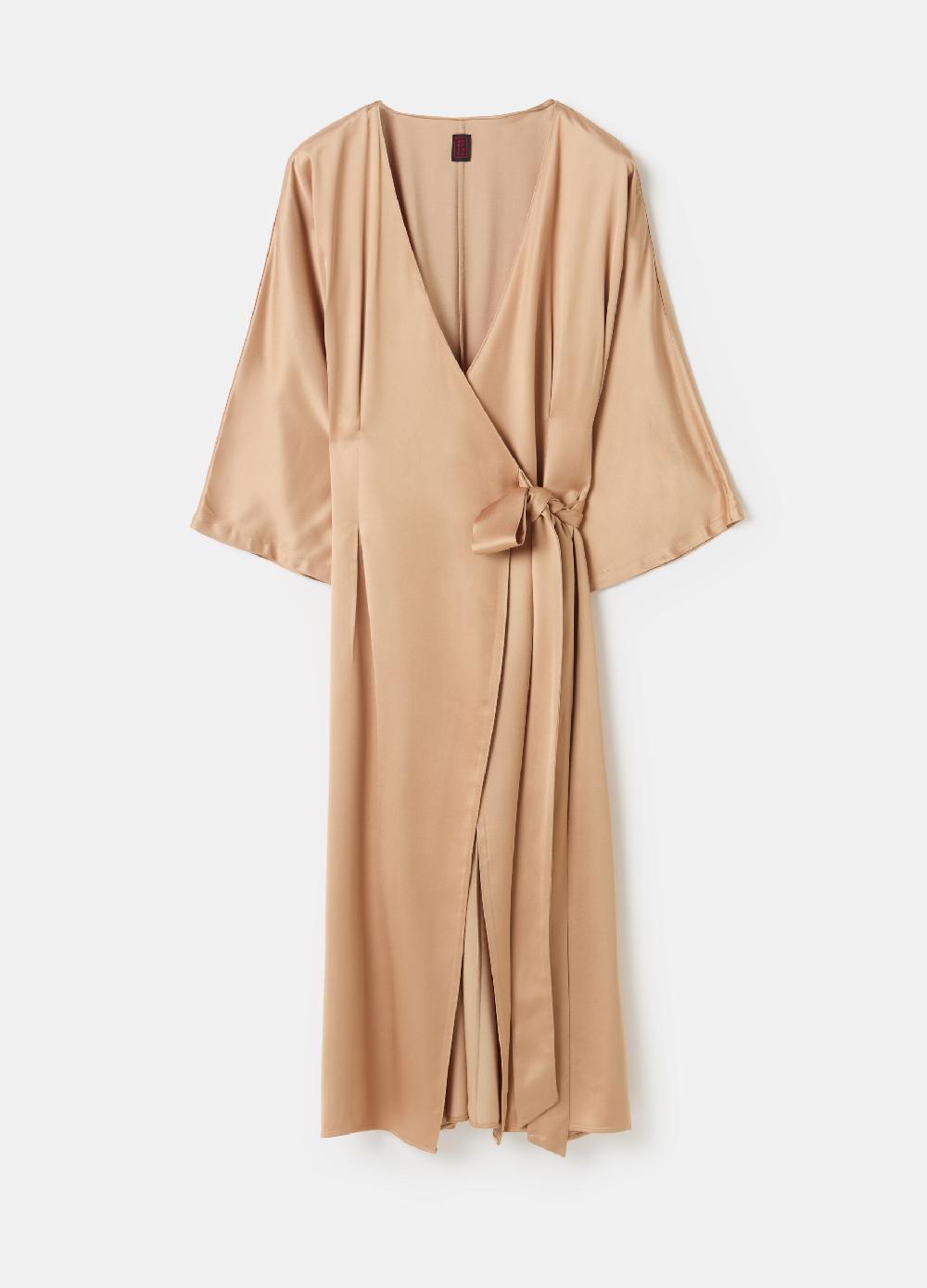 Stefanel Abito midi in satin con cintura Acquista Ora