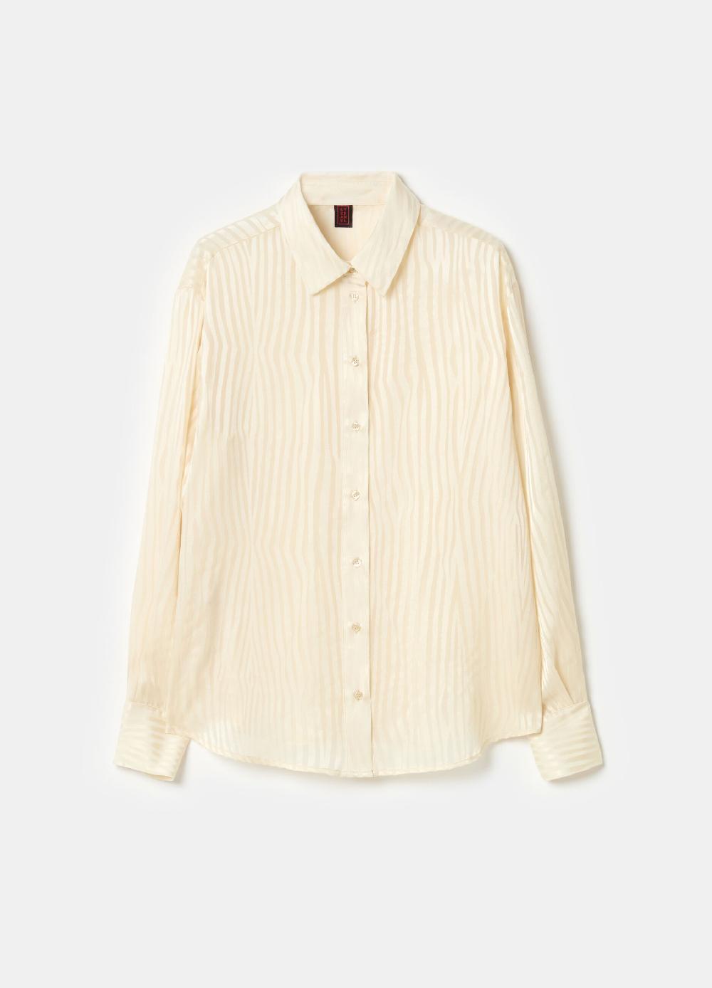 Stefanel Camicia con lavorazione devore zebrata Fino Al -60%