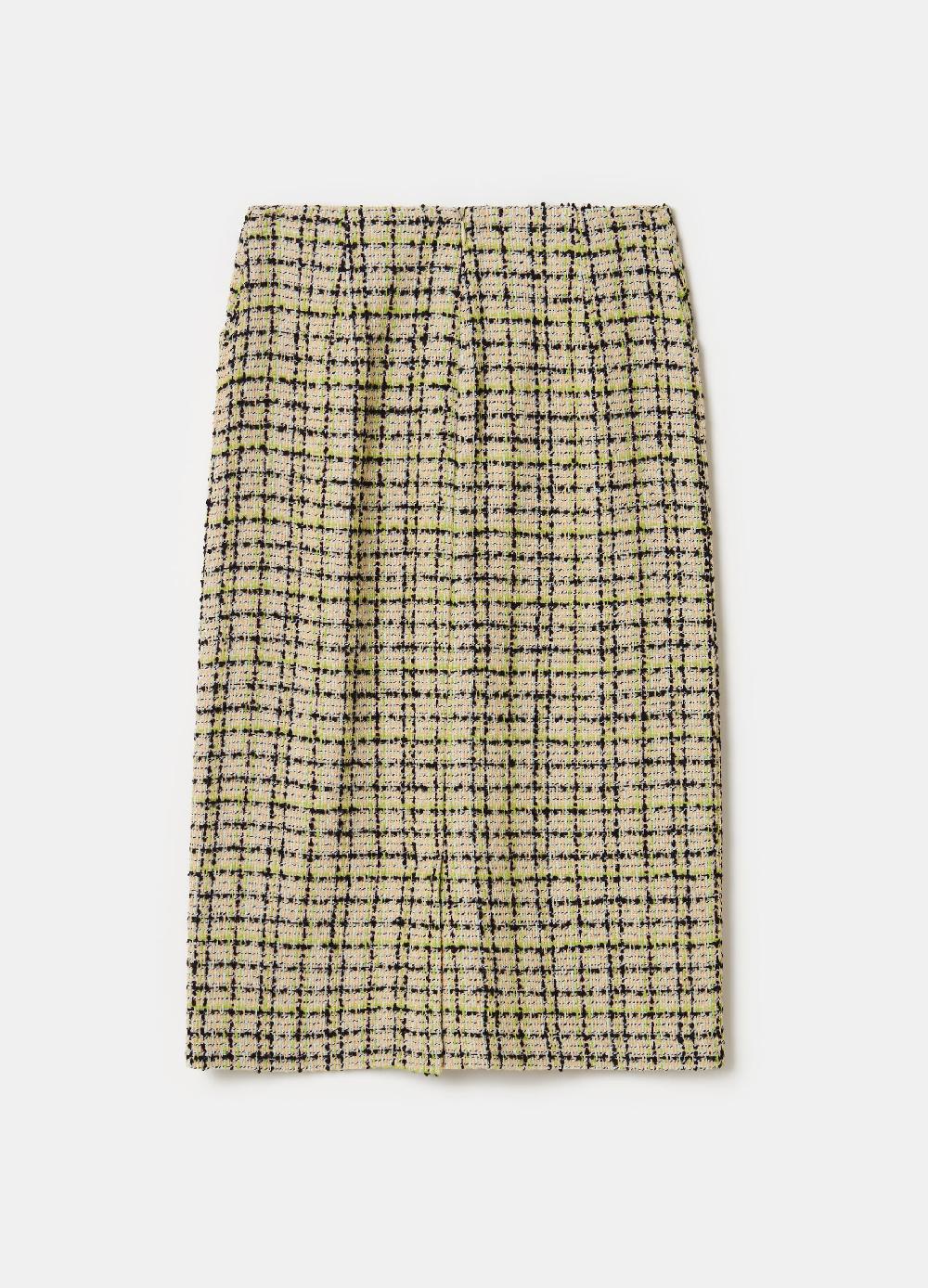 Stefanel Gonna midi a tubo in tweed Shopping Online