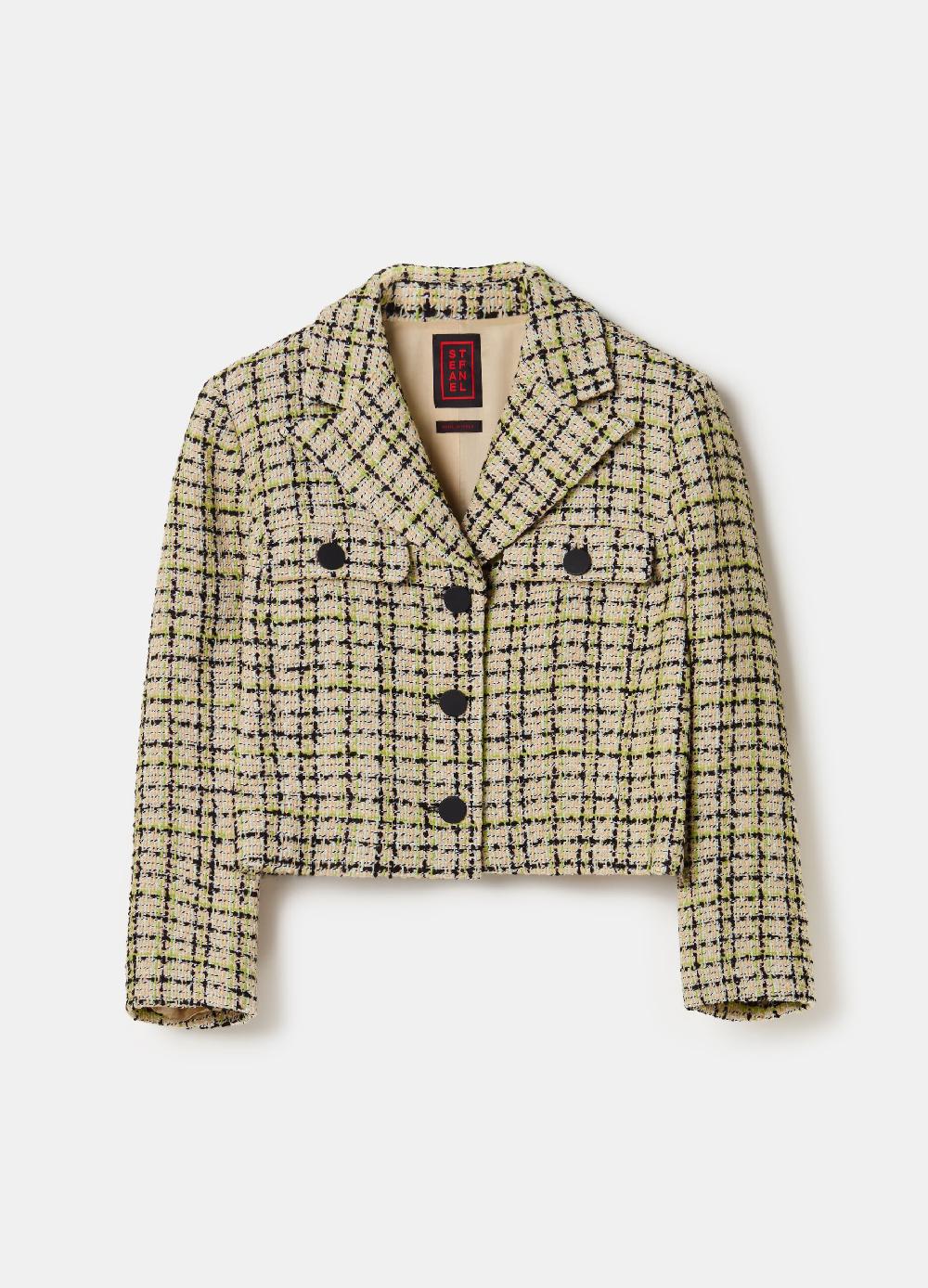 Stefanel Giacca corta in tweed Affare Del Giorno