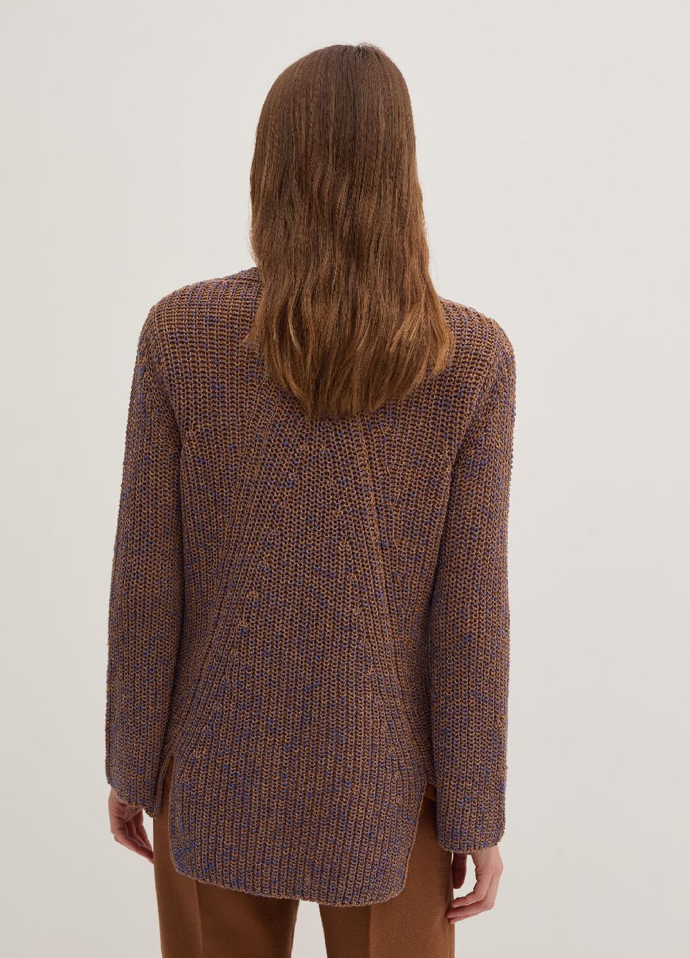 Stefanel Pullover con fantasia bicolore scollo a V Prezzo Ridotto