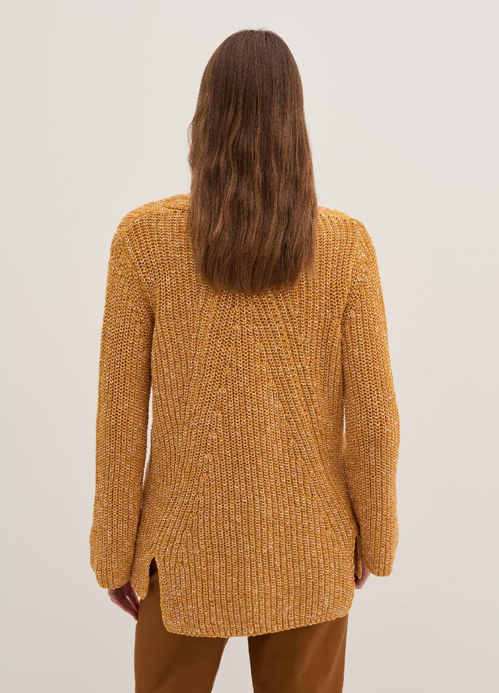 Stefanel Pullover con fantasia bicolore scollo a V Sottocosto