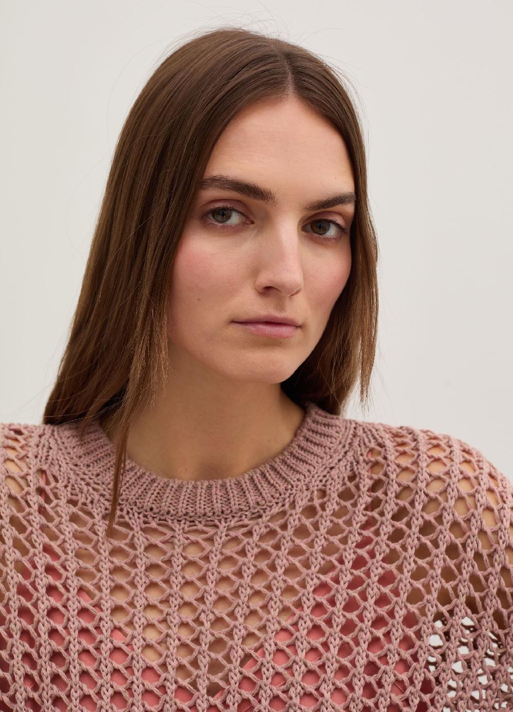 Stefanel Pullover con trama forata effetto mouline Offerta