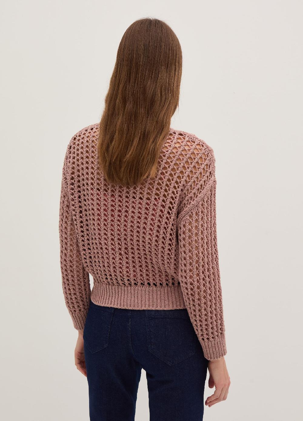 Stefanel Pullover con trama forata effetto mouline Offerta