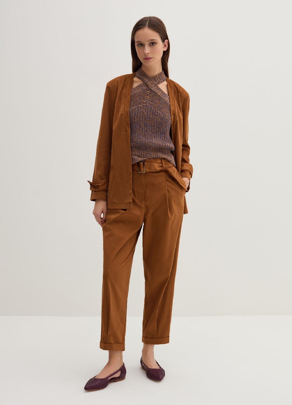 Stefanel Blazer aperto in suede Online