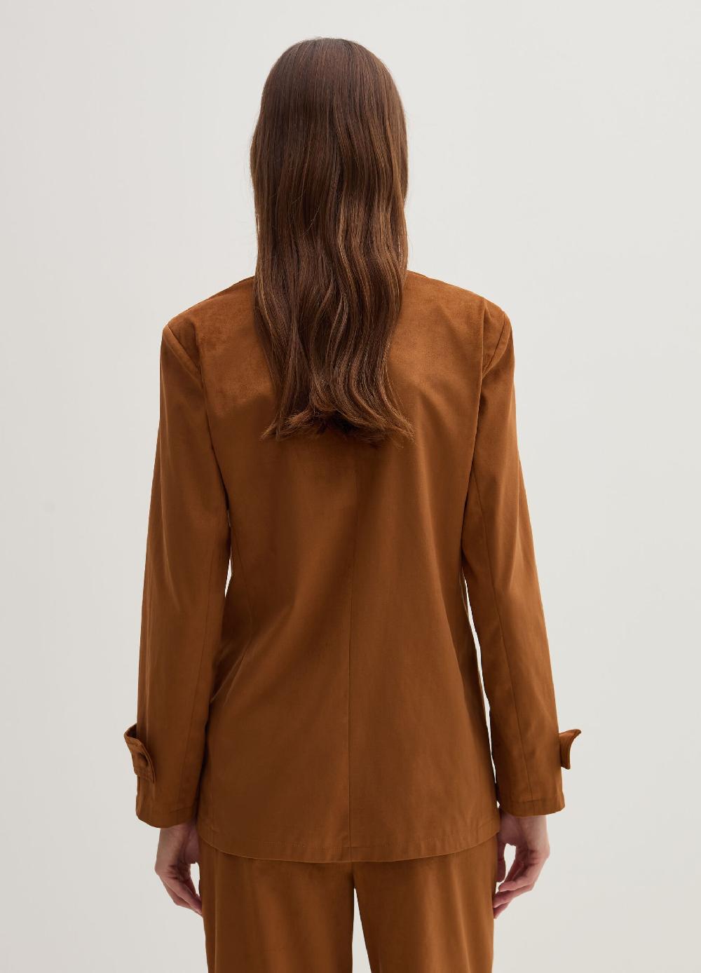 Stefanel Blazer aperto in suede Online