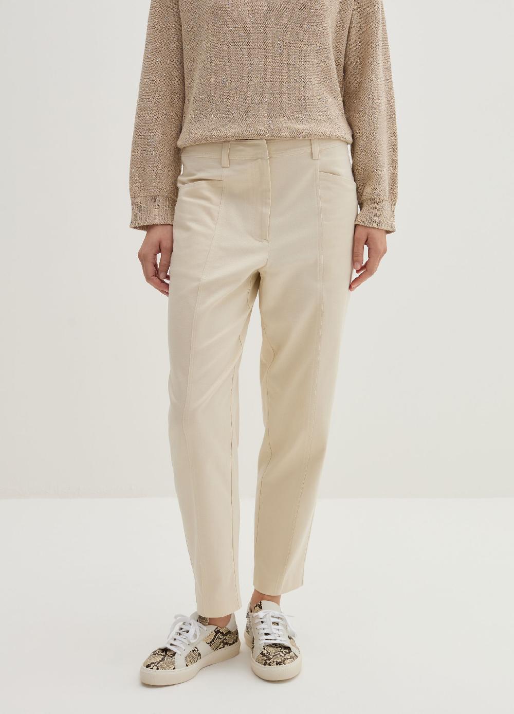 Stefanel Pantalone carrot fit in twill Saldi