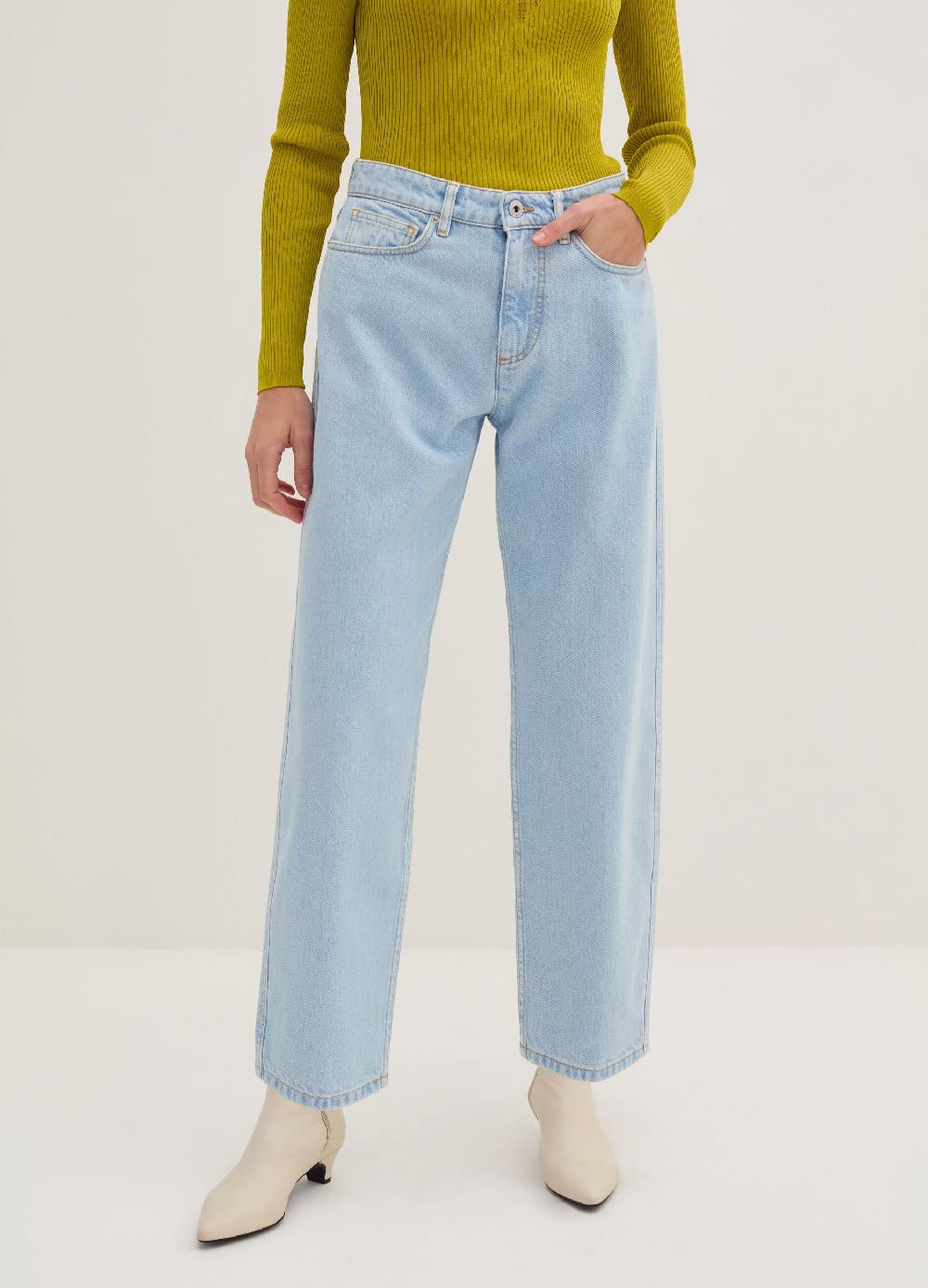 Stefanel Jeans cropped mom fit Saldi Di Fabbrica