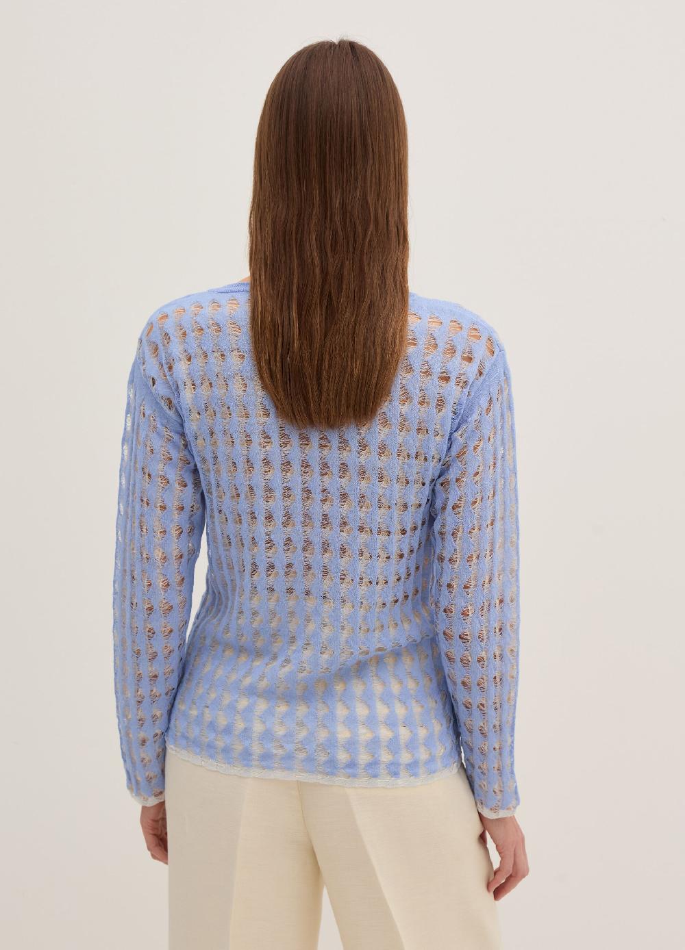 Stefanel Maglia a rete bicolore con lurex In Linea