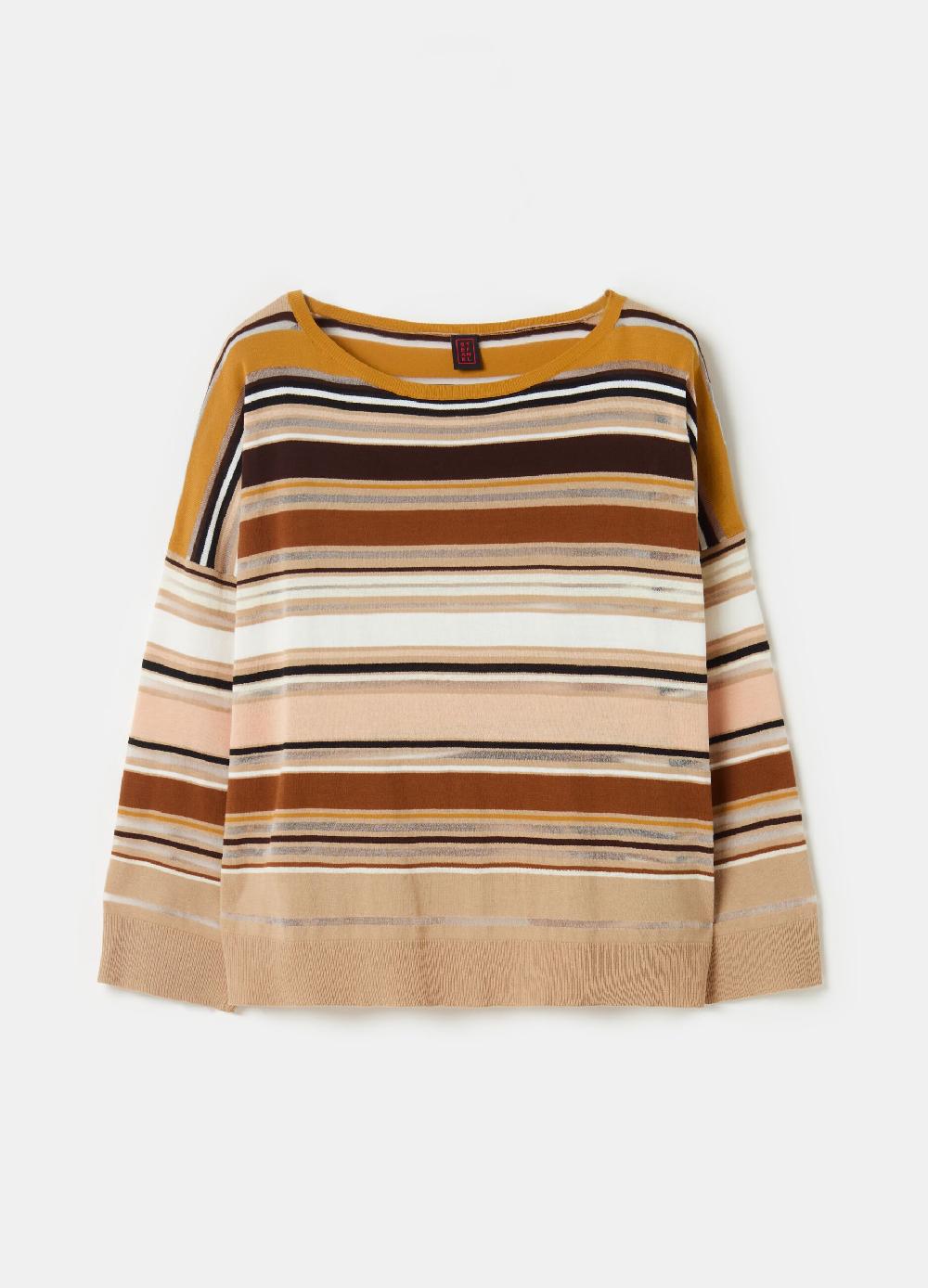 Stefanel Maglia a righe effetto trasparente Promozione