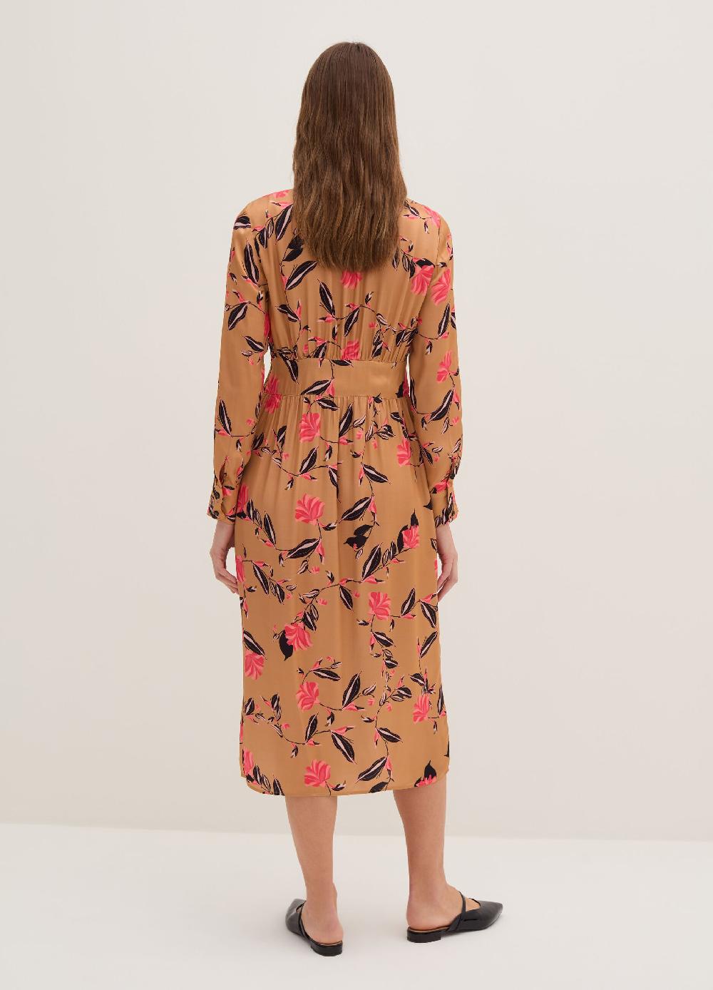 Stefanel Vestito lungo in satin stampa floreale Consegna Veloce