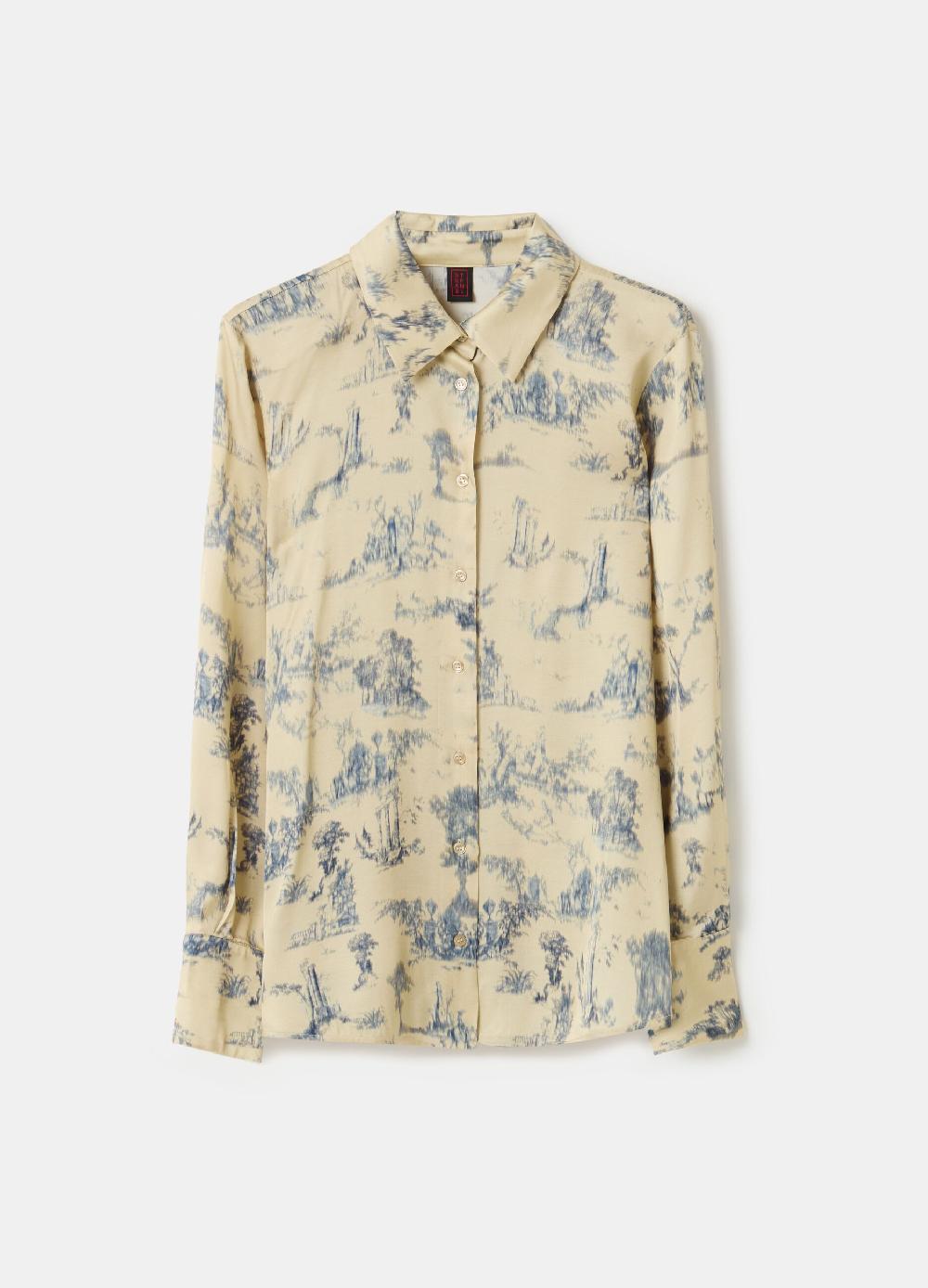 Stefanel Camicia stampata in satin Fino Al -60%