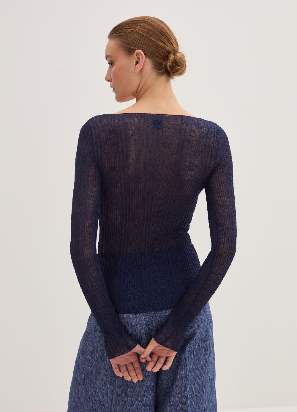 Stefanel Maglia a costine con maniche lunghe Sottocosto