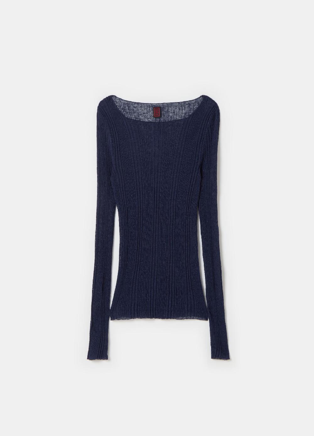 Stefanel Maglia a costine con maniche lunghe Sottocosto