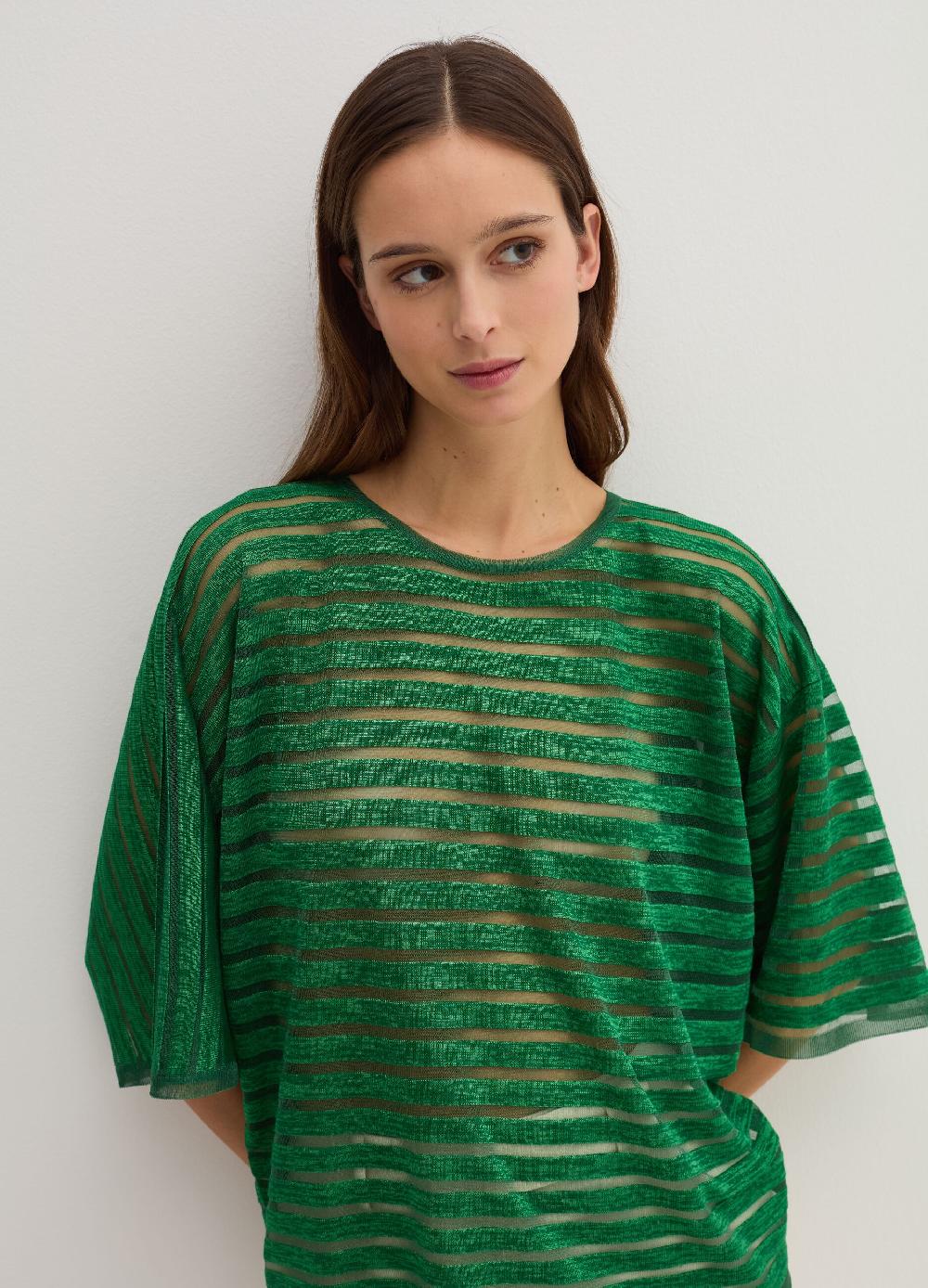 Stefanel Maglia semitrasparente a righe Online