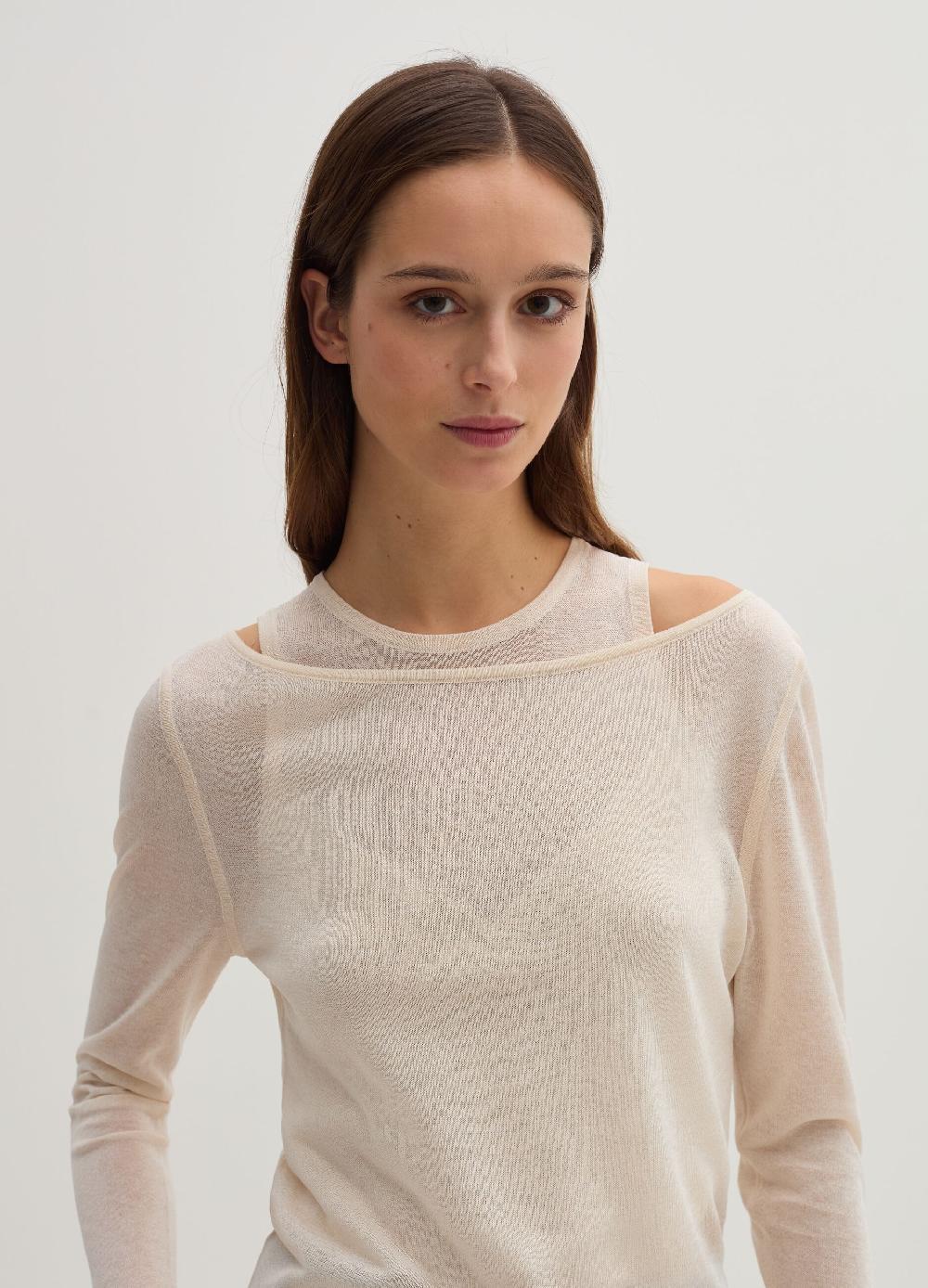 Stefanel Maglia effetto trasparenza a maniche lunghe Outlet
