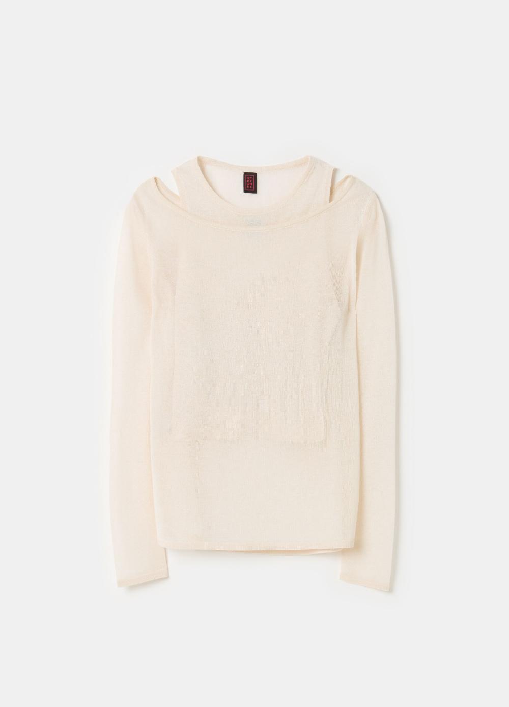 Stefanel Maglia effetto trasparenza a maniche lunghe Outlet