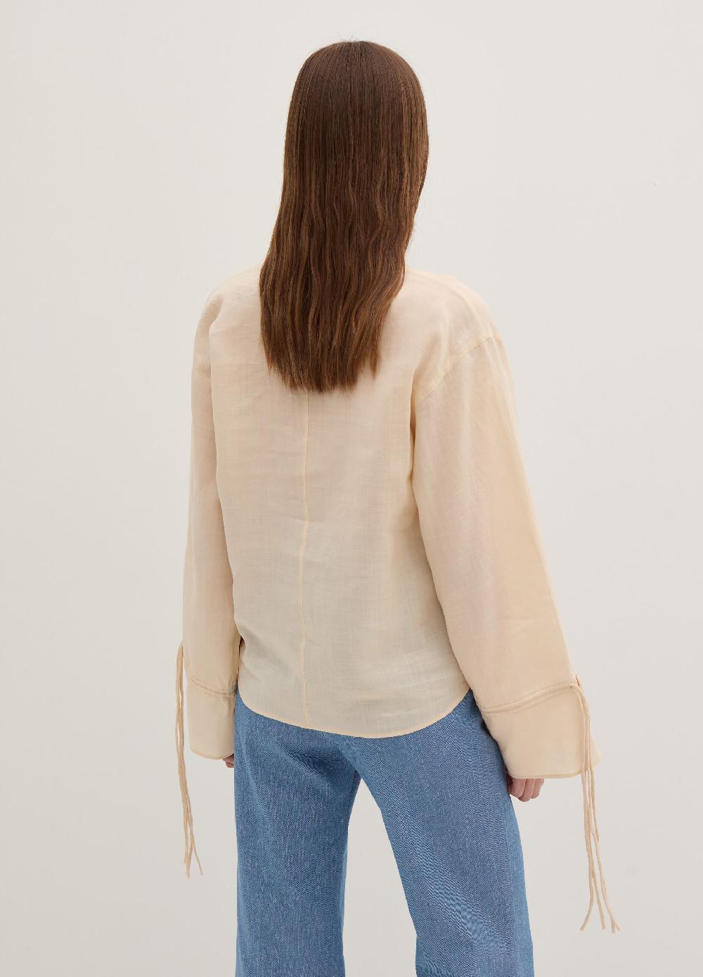Stefanel Blusa over in ramie con laccetti Hotsell