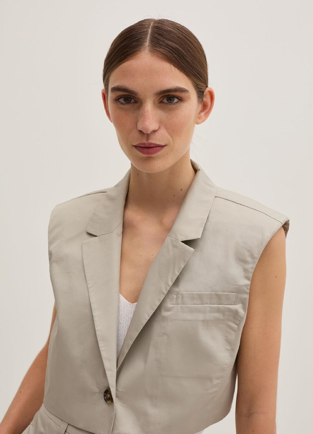 Stefanel Blazer smanicato boxy fit con spalline Vendita Calda