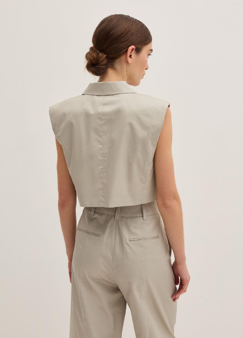 Stefanel Blazer smanicato boxy fit con spalline Vendita Calda