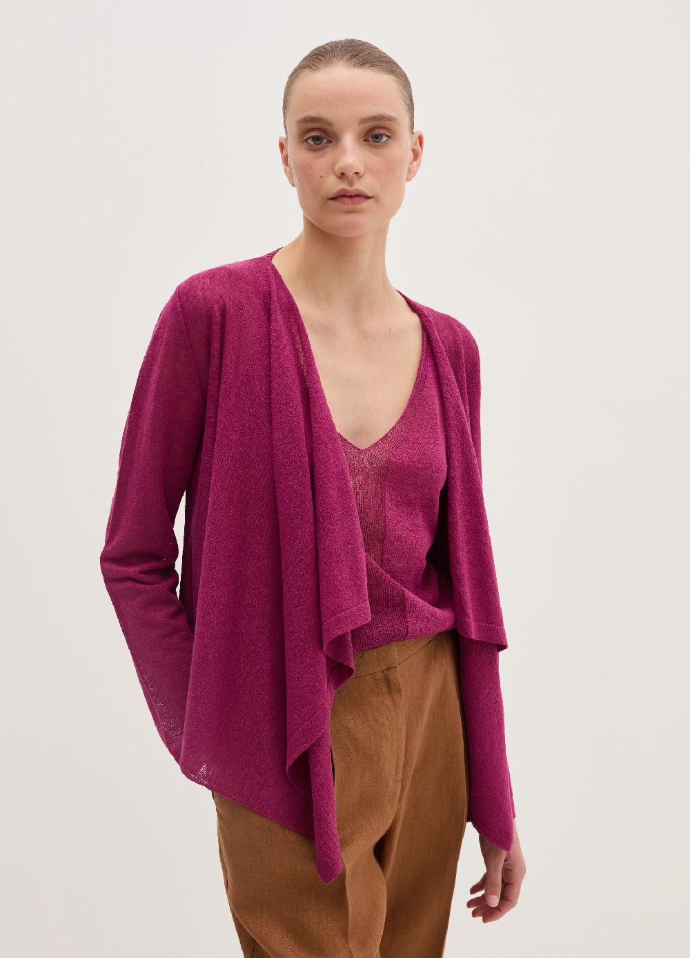 Stefanel Cardigan aperto in misto lino Spedizione gratuita