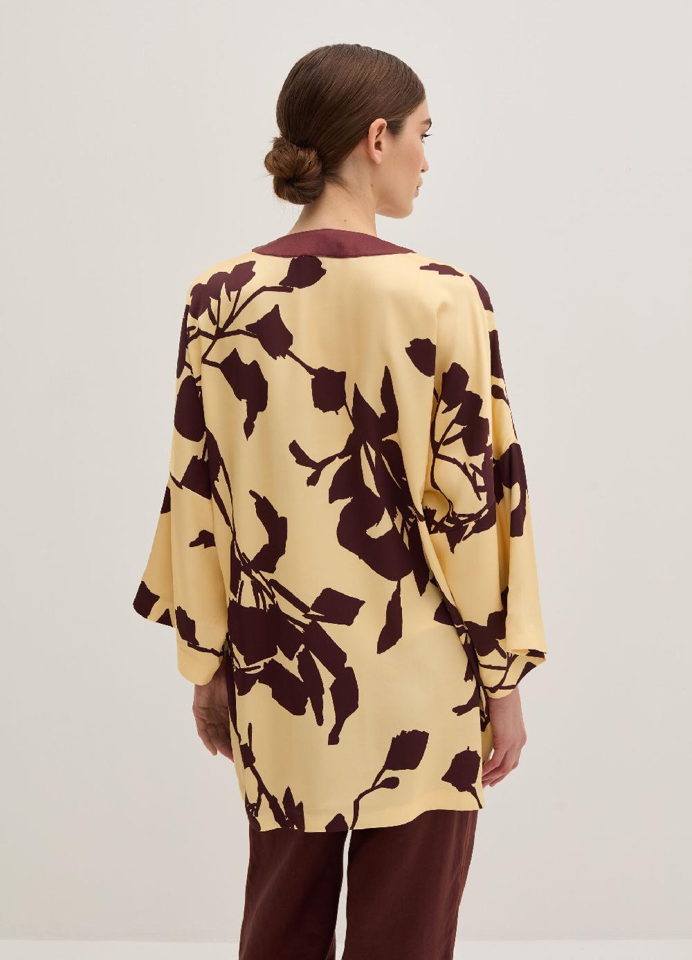 Stefanel Kimono aperto in viscosa con fantasia In Saldo
