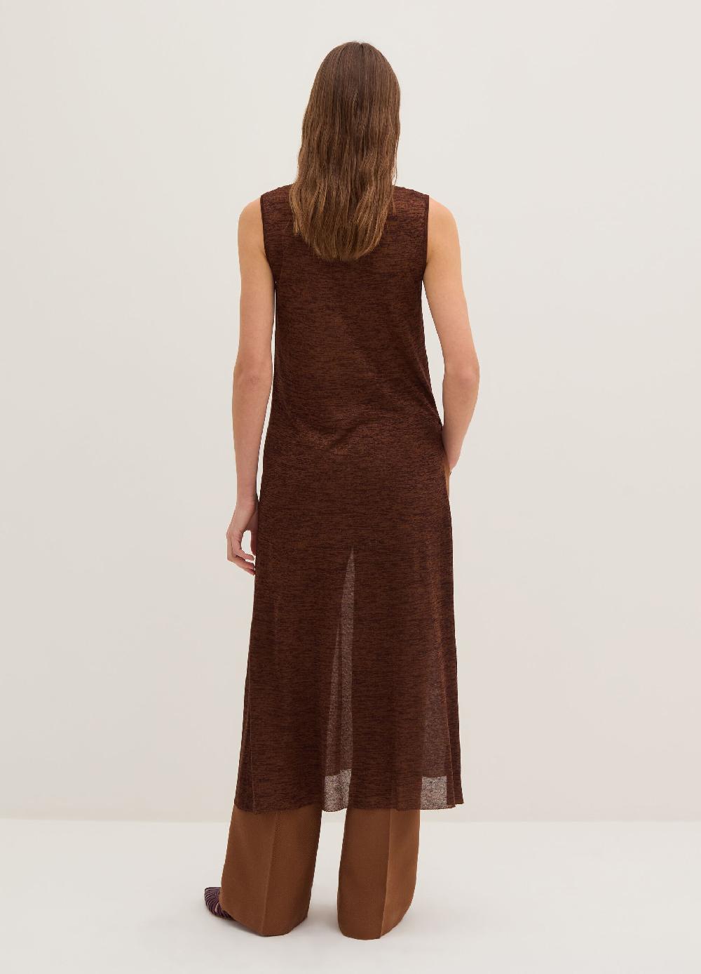 Stefanel Vestito lungo effetto shantung con spacchi In Linea