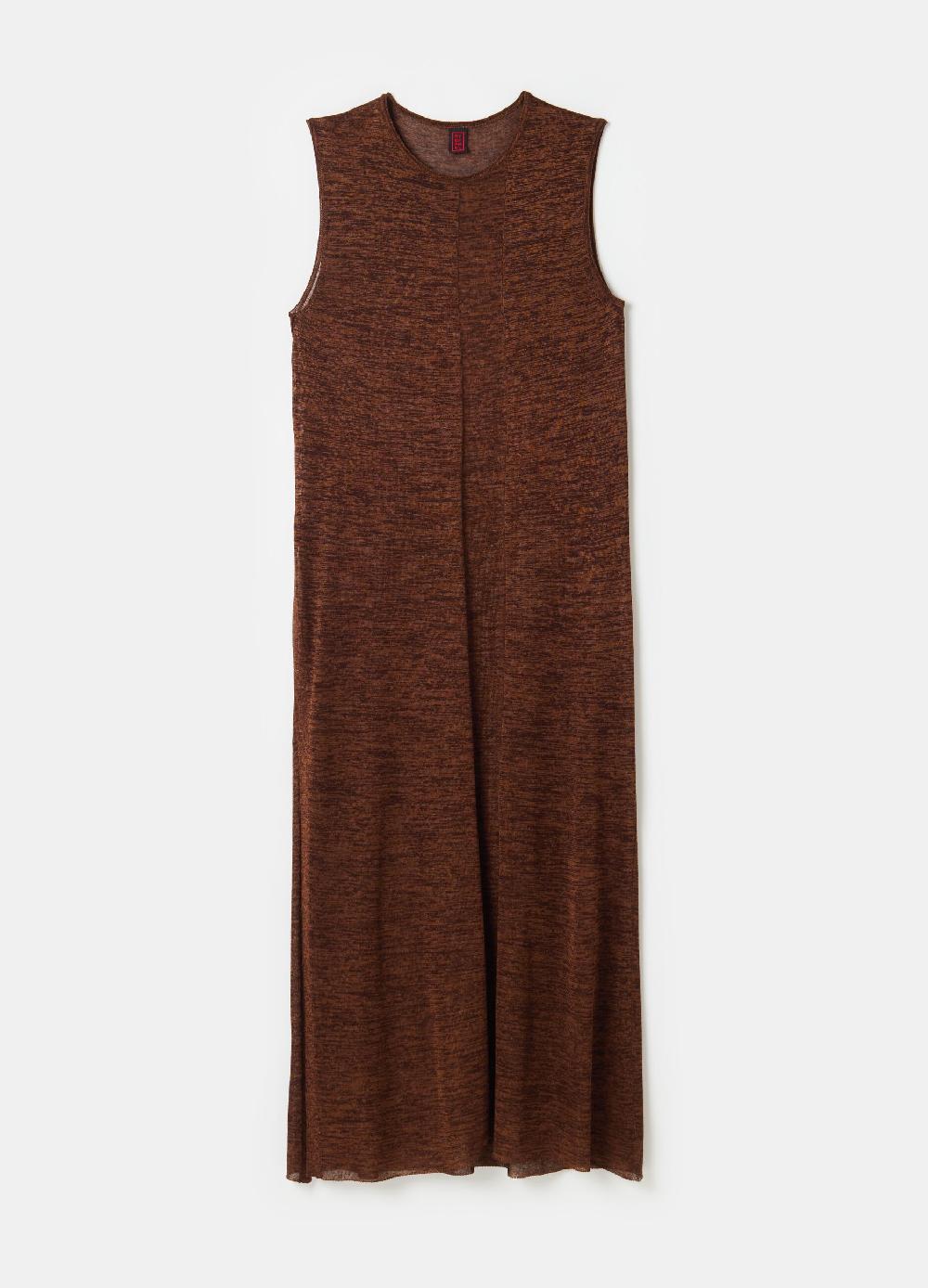Stefanel Vestito lungo effetto shantung con spacchi In Linea