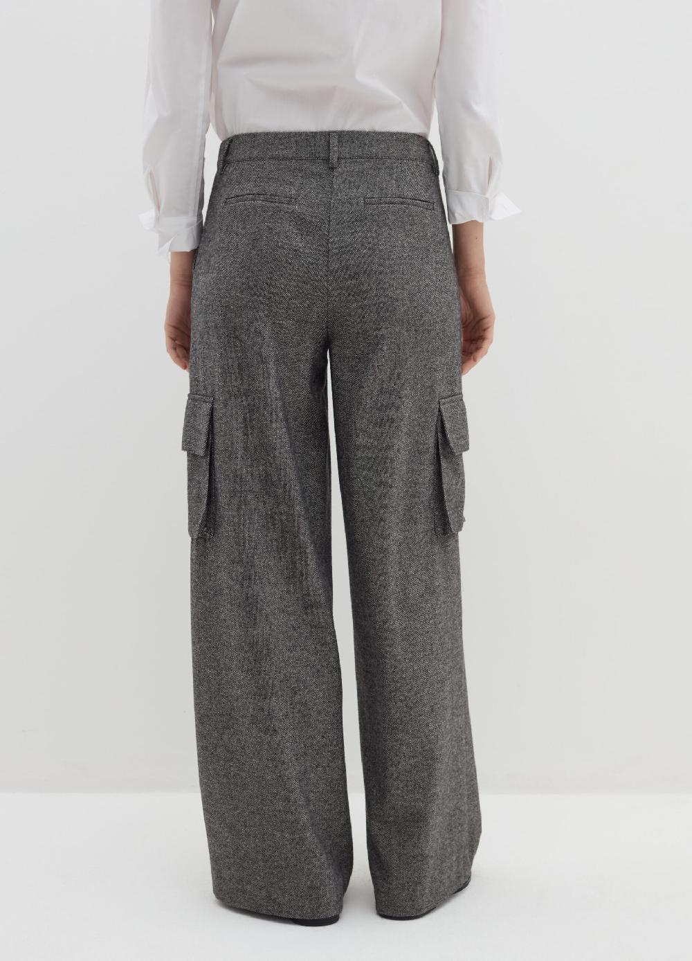 Stefanel Pantalone cargo in tweed Qualità