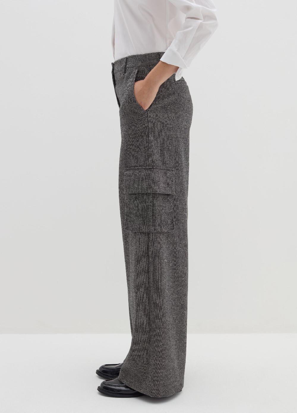 Stefanel Pantalone cargo in tweed Qualità
