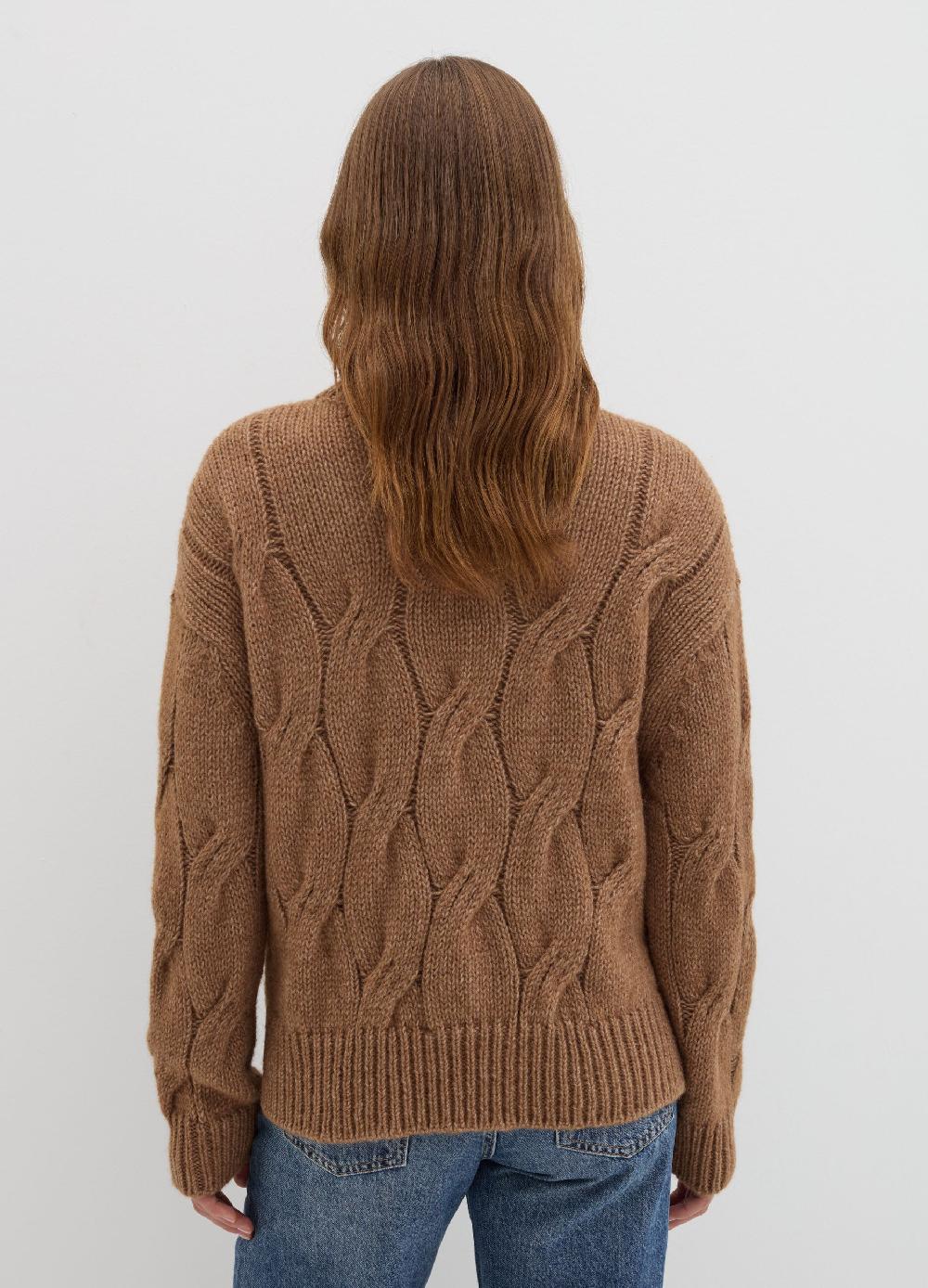 Stefanel Pullover oversize con lavorazione a treccia Vendita