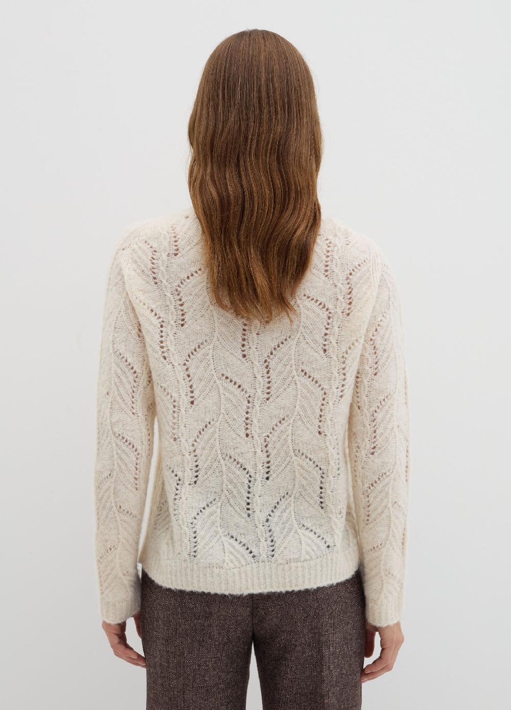 Stefanel Pullover con motivo traforato Vendita calda