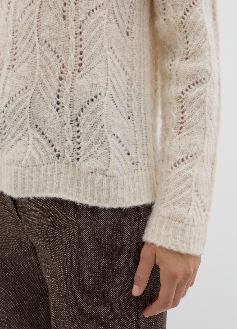 Stefanel Pullover con motivo traforato Vendita calda