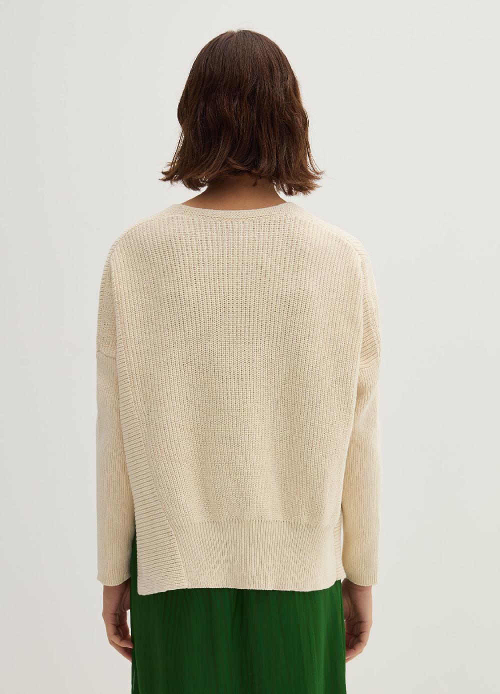 Stefanel Pullover oversize a coste con spacchi Sottocosto