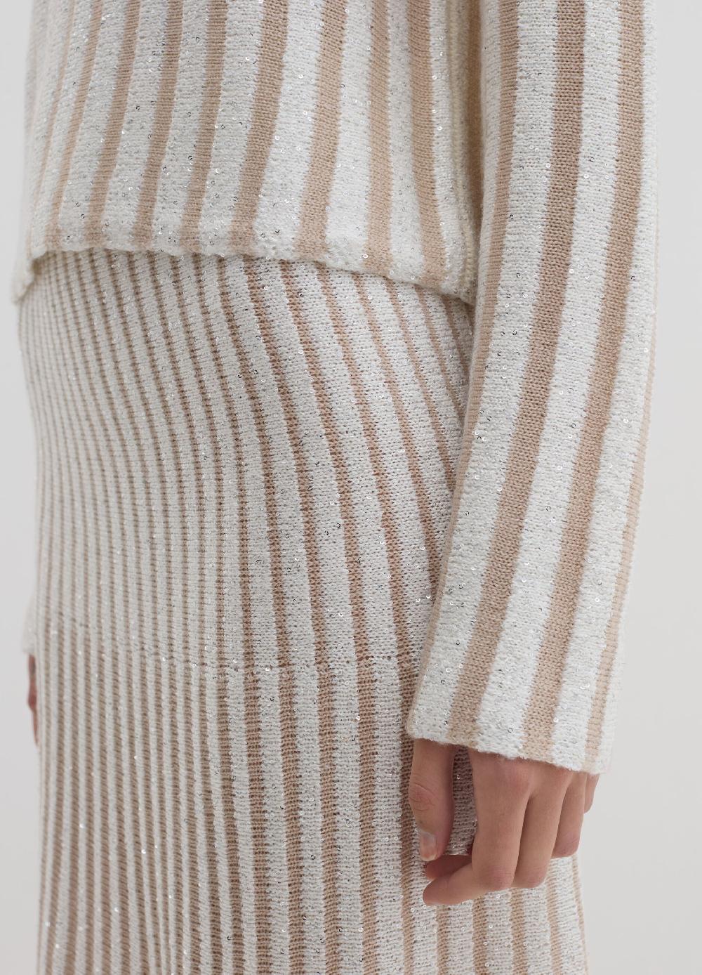 Stefanel Maglia a righe con micro paillettes Ultimi due giorni