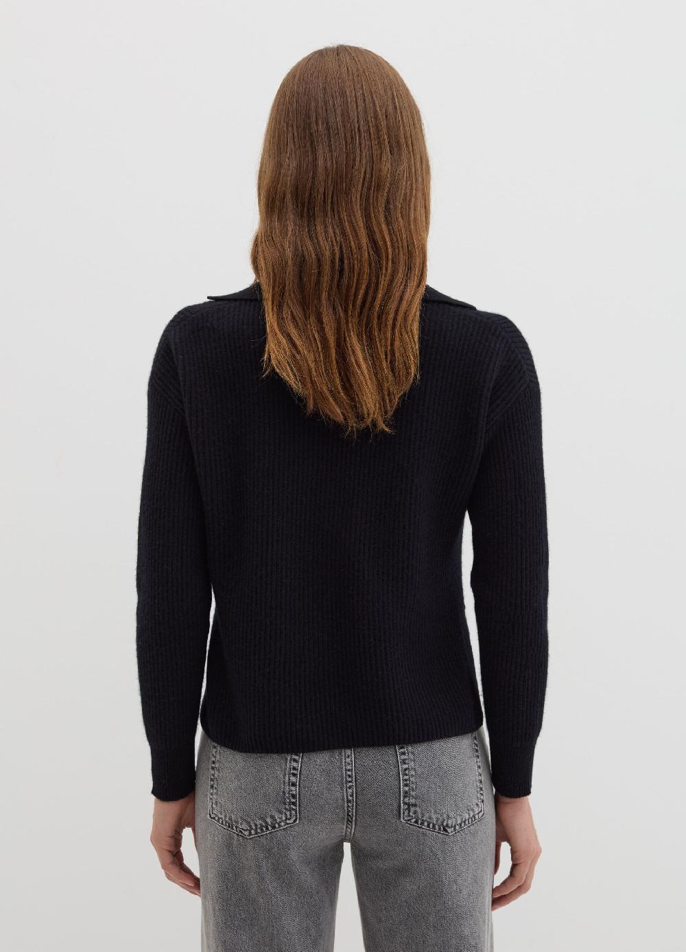 Stefanel Maglia in lana cardata con scollo a polo Fino al 50% di sconto