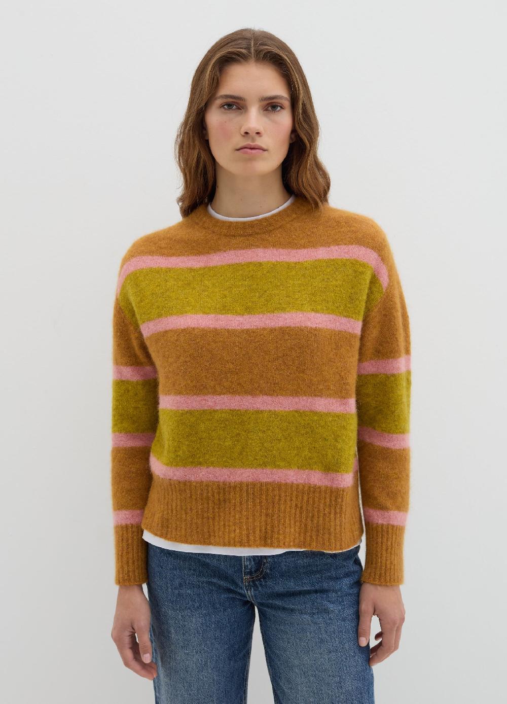 Stefanel Pullover in misto alpaca a righe Fino al 60% di sconto