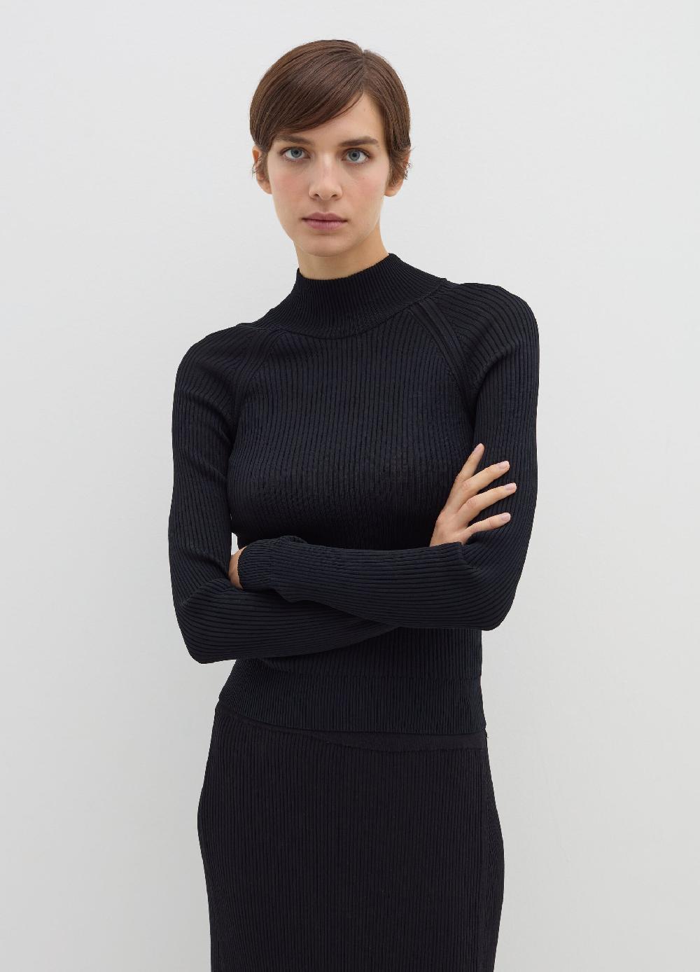 Stefanel Maglia a coste piatte mock neck Fino al 65% di sconto