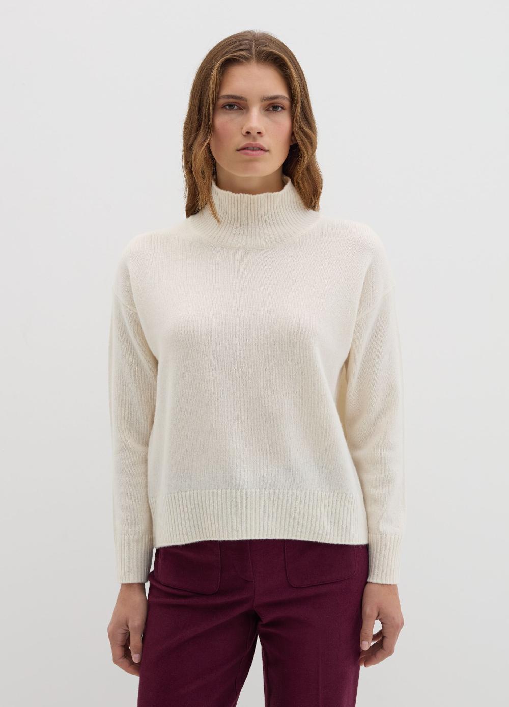 Stefanel Pullover mock neck in lana cardata Offerta speciale della fabbrica