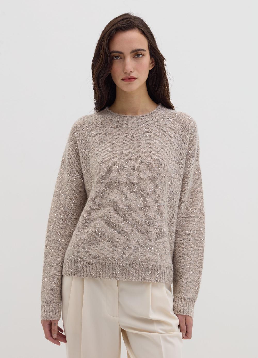 Stefanel Pullover con micro paillettes Sostegno trimestrale