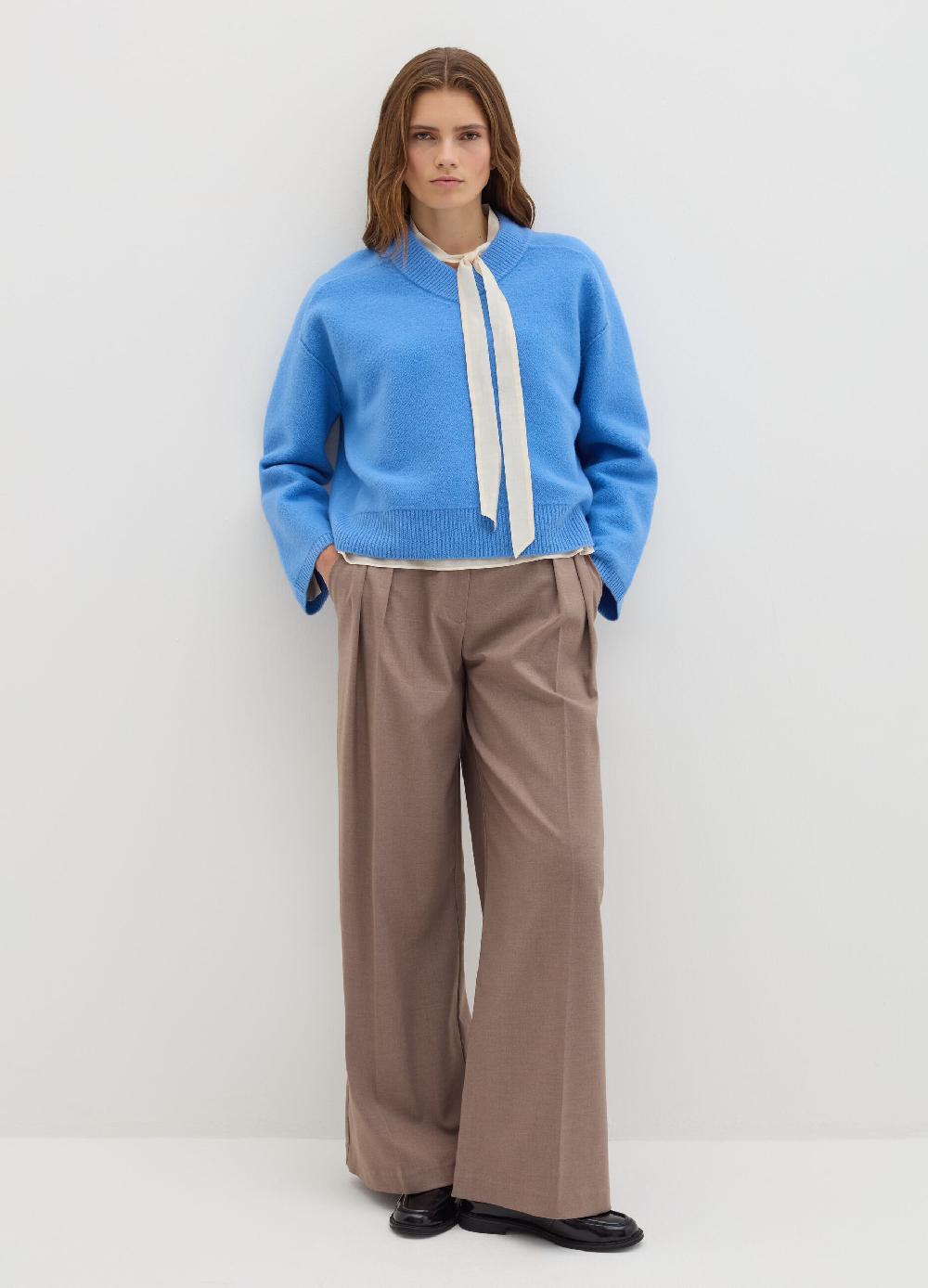 Stefanel Pullover in lana cotta con scollo a V Black Friday Prezzi