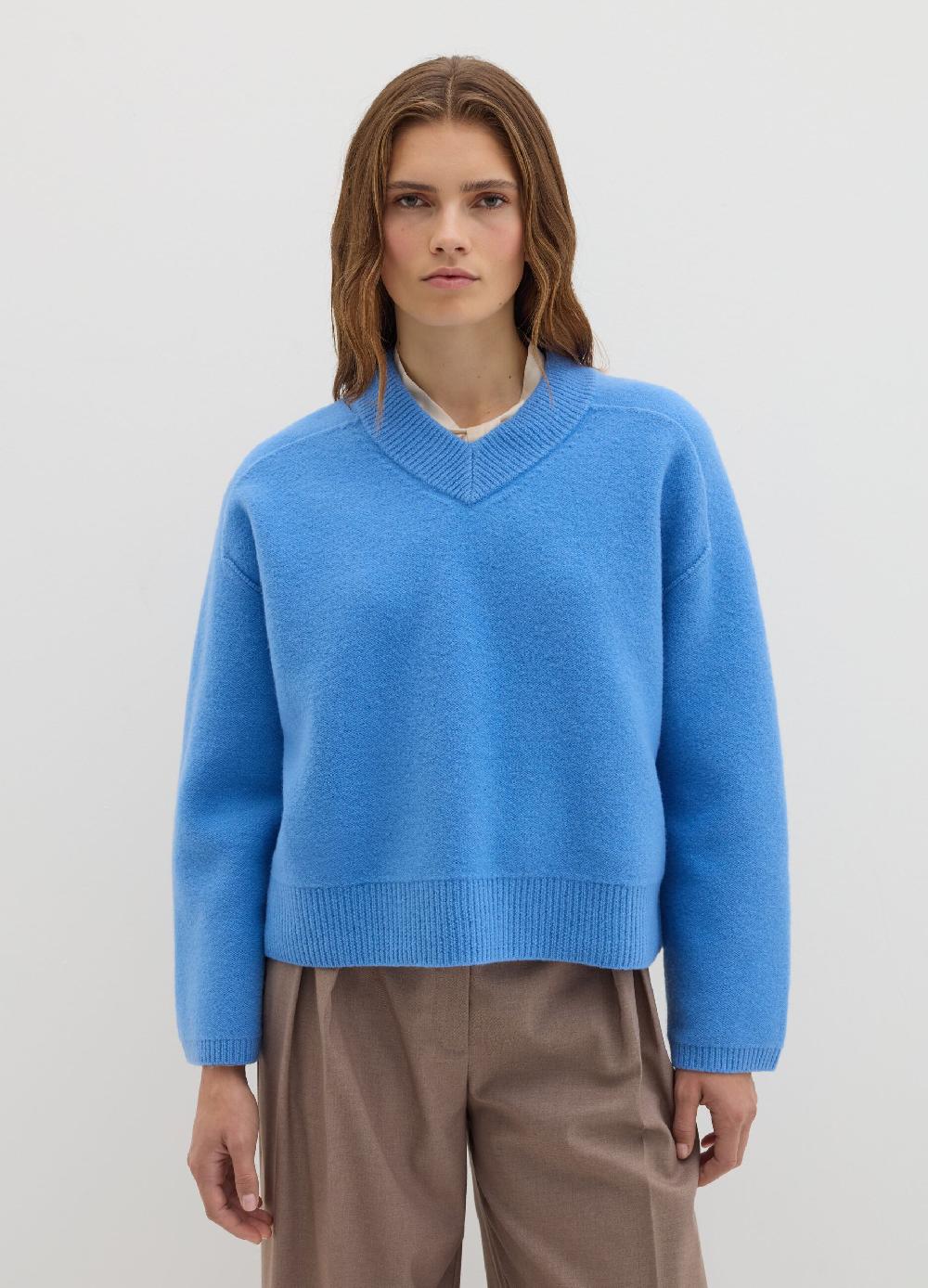 Stefanel Pullover in lana cotta con scollo a V Black Friday Prezzi