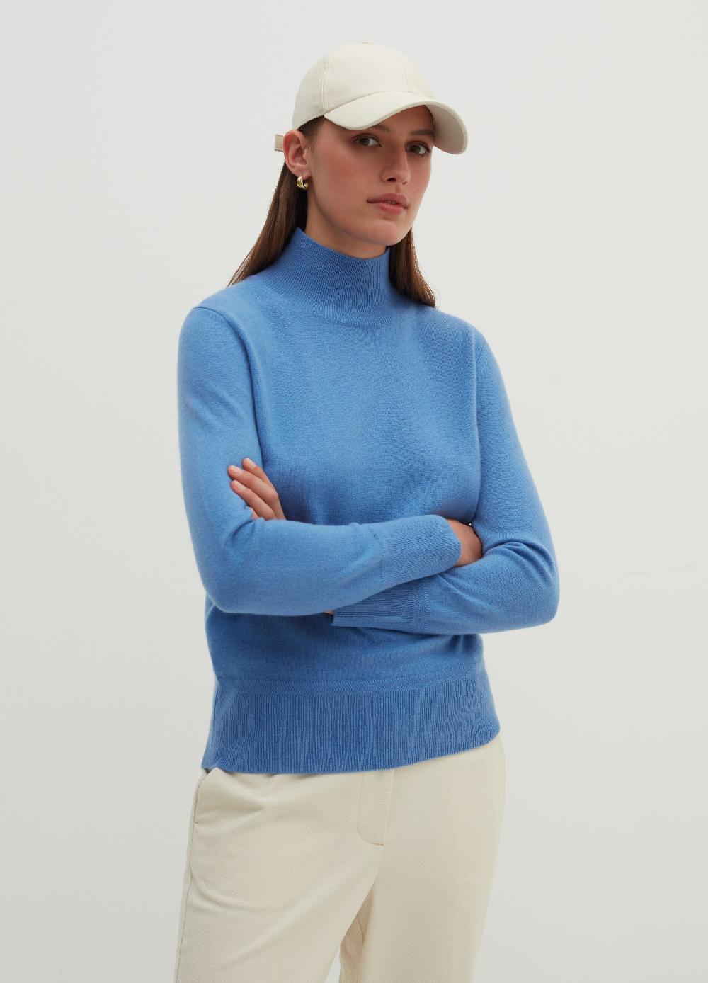 Stefanel Pullover in cashmere a collo alto In Linea